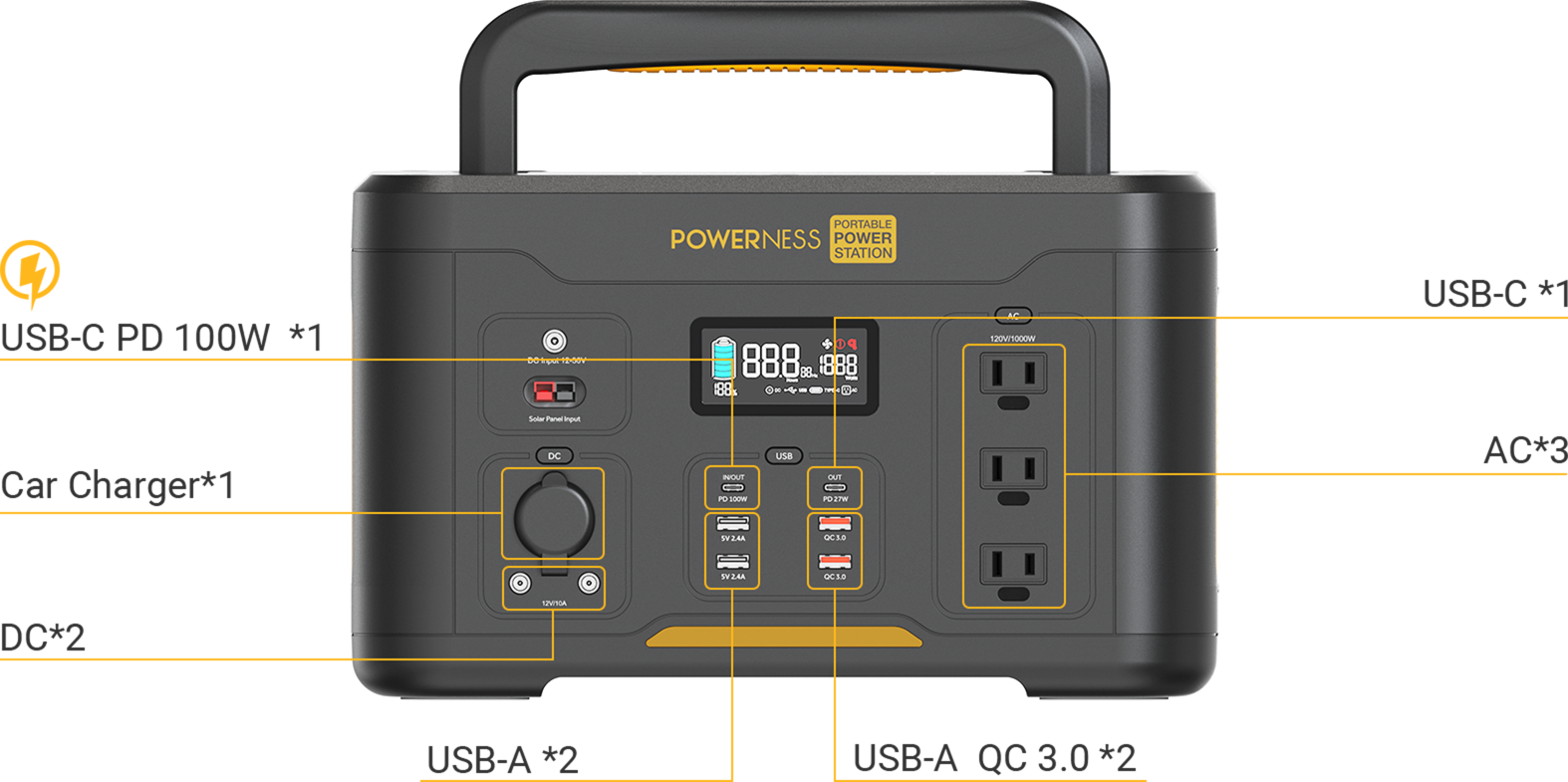 Front view of Hiker U1000 outlets guidance